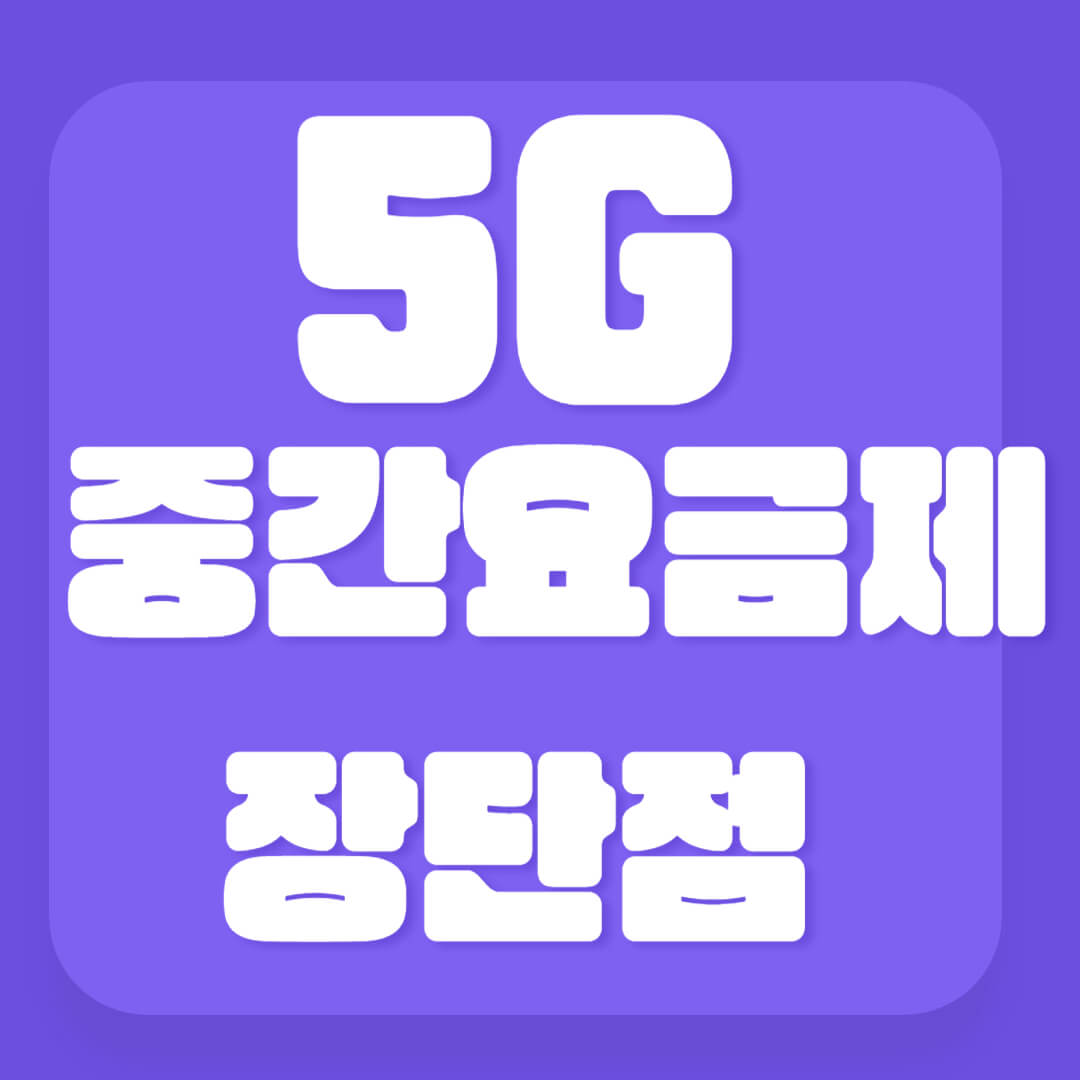 5G 중간요금제 장단점