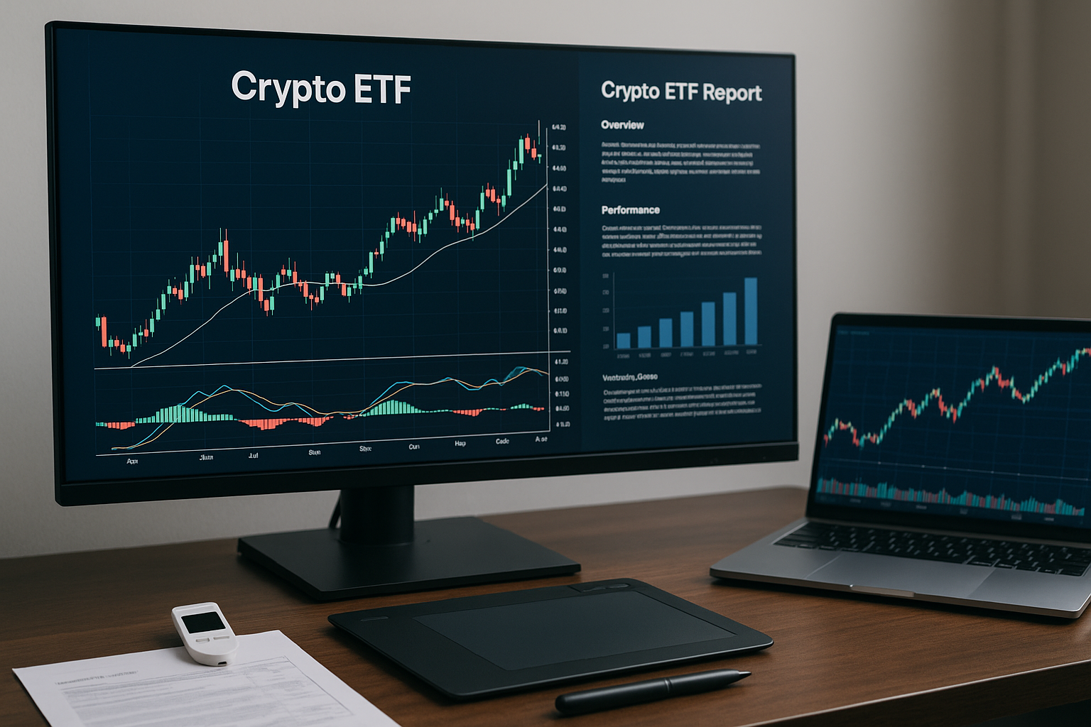 크립토 ETF 차트와 운용보고서
