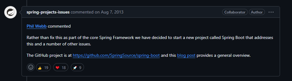 Spring project issue tracker