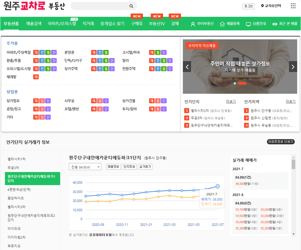 원주교차로-주거용-상업용-부동산-매물찾기