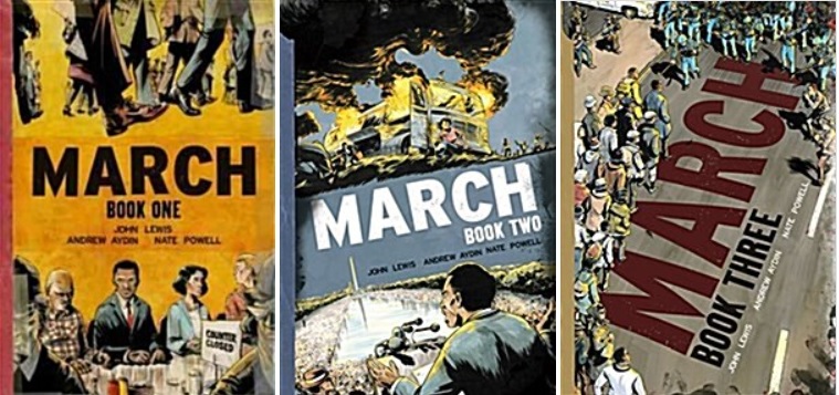 John Lewis의 March book 1&#44; 2&#44; 3 book cover