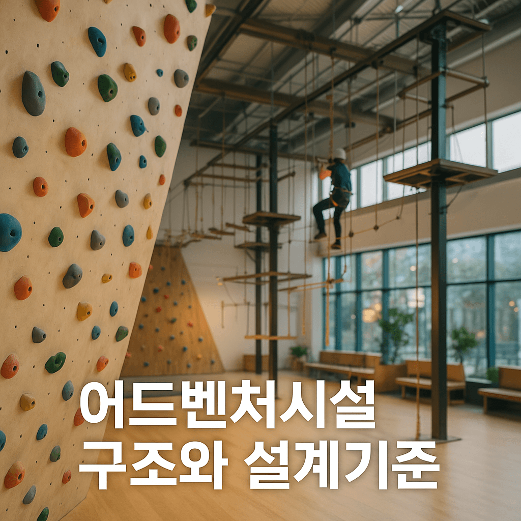 어드벤처 타워, 클라이밍 월, 짚라인 어드벤처 시설물 구조와 설계