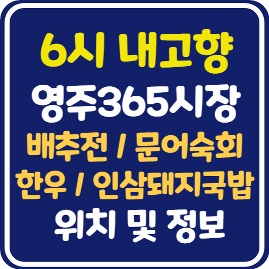 6시 내고향 영주365시장 배추전, 문어숙회, 한우, 인삼돼지국밥 가게 위치 및 택배 주문 방법