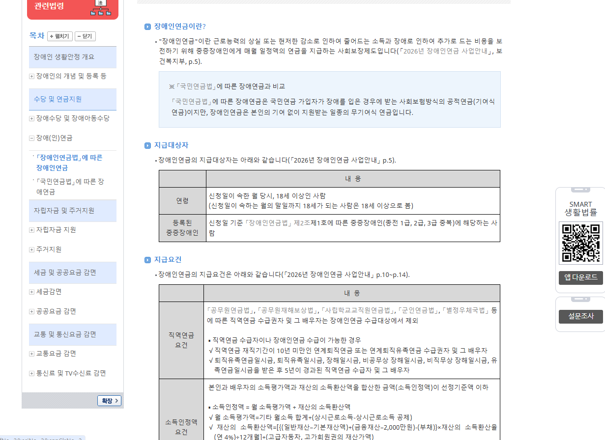 복지로 장애인연금 온라인 신청방법 및 처리절차