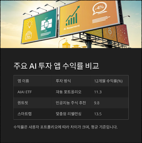 AI 주식 투자 앱 수익률 분석, 믿을 수 있을까?