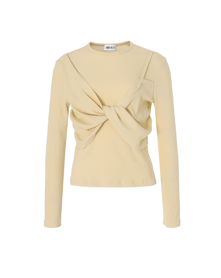 KBS2 &lsquo;화려한 날들&rsquo; 37회 박정연(박영라) 착용 옐로우 뷔스티에 티셔츠