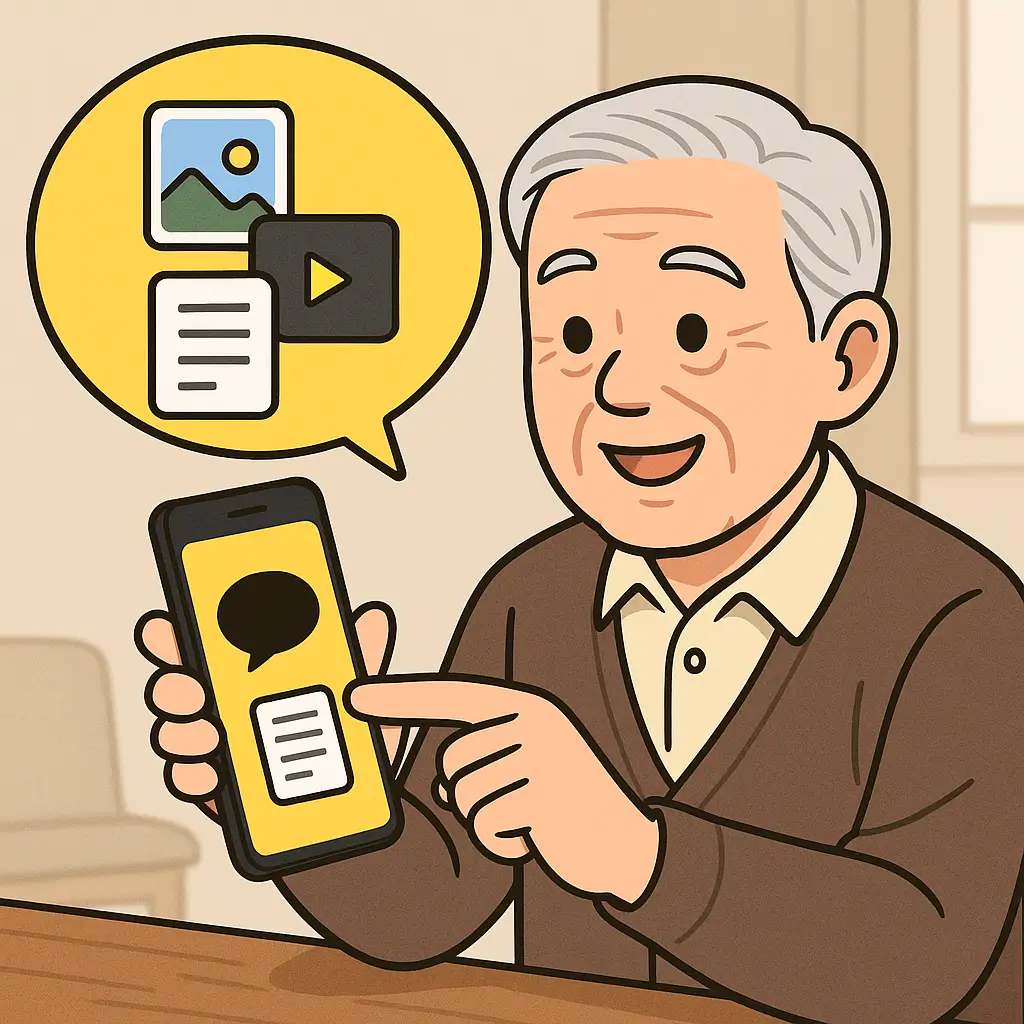 사진, 영상, 문서 보내는 법 - 카카오톡으로 쉽게 공유하기