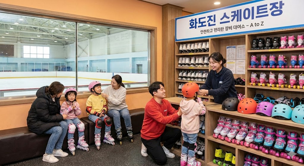 ⛸️ 넘어질까 걱정 마세요! 화도진 스케이트장