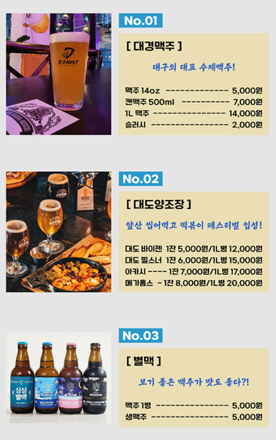 맥주 업체 라인업
