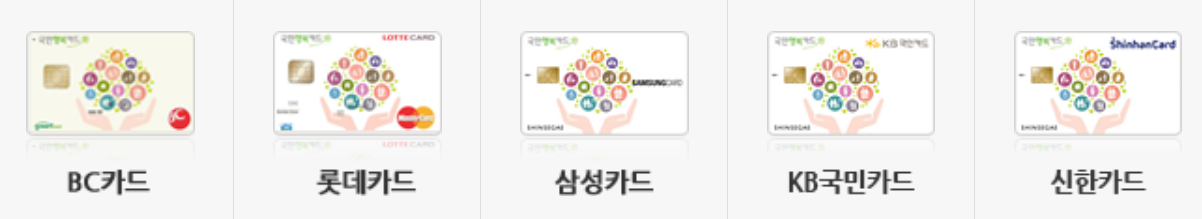 국민행복카드 카드사별 혜택