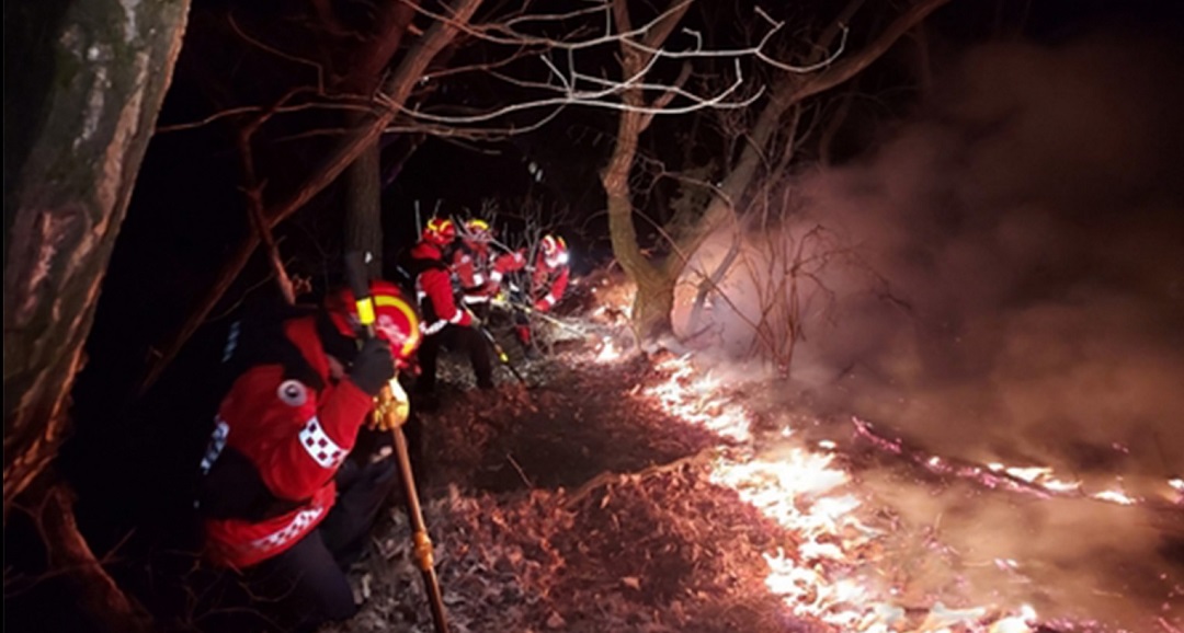 노원구 상계동 수락산 산불 발생