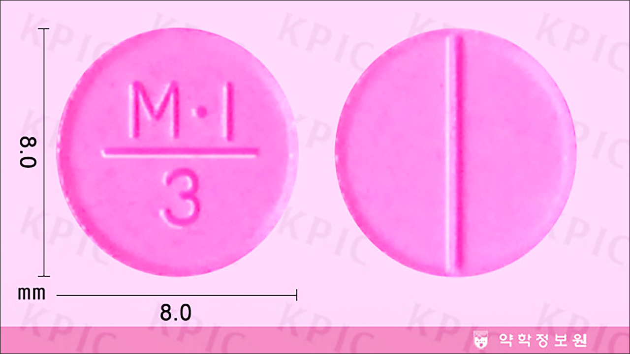 신경안정제 명인브로마제팜정3mg(Myungin Bromazepam Tab. 3mg)