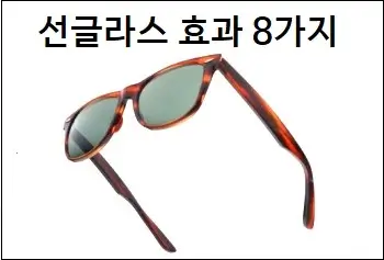 선글라스 효과 8가지