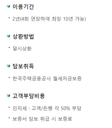 청년 주거안정월세대출 조건 금리 한도 서류