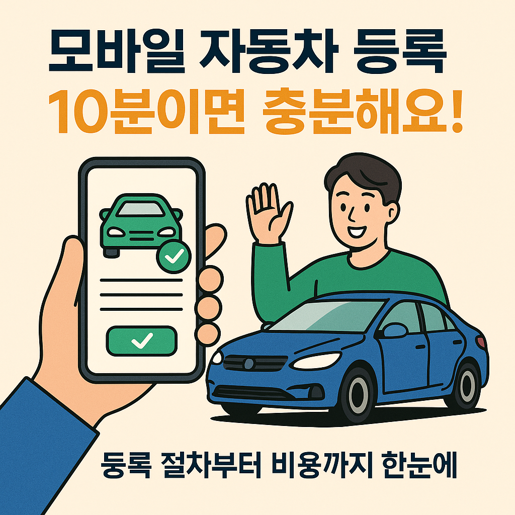 모바일 자동차 등록, 10분이면 충분해요! 등록 절차부터 비용까지 한눈에 (이미지)