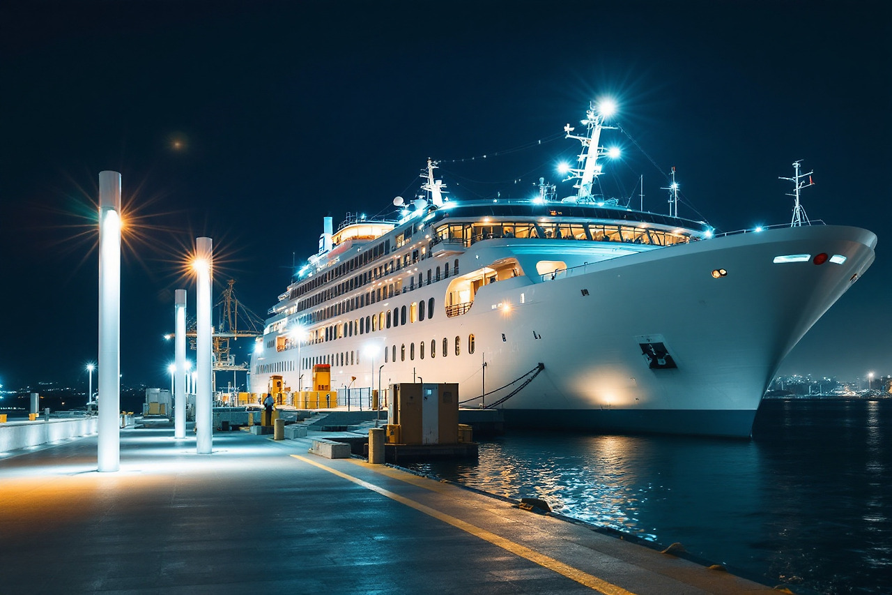 밤에 출발하는 배