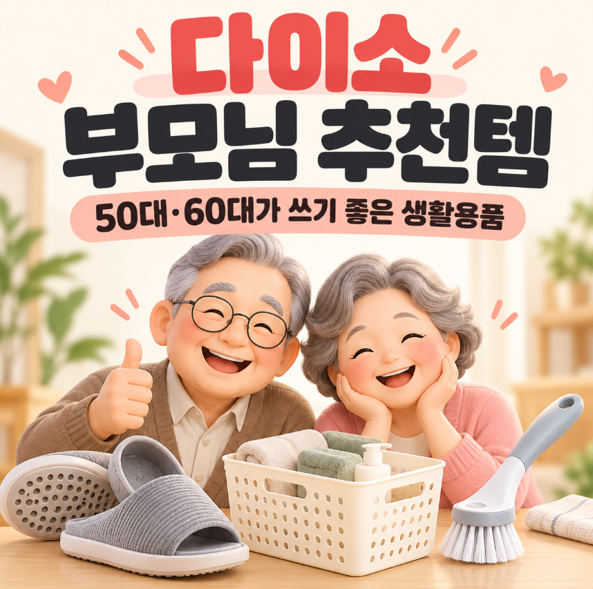 다이소 부모님 추천템 15가지｜50대&middot;60대가 쓰기 좋은 생활용품 총정리