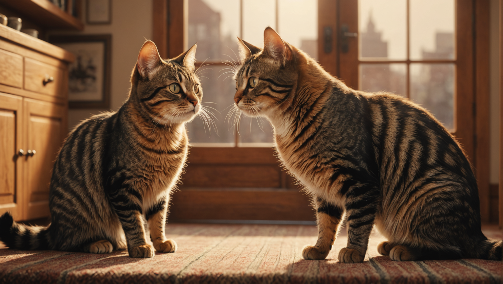 경계하는 고양이