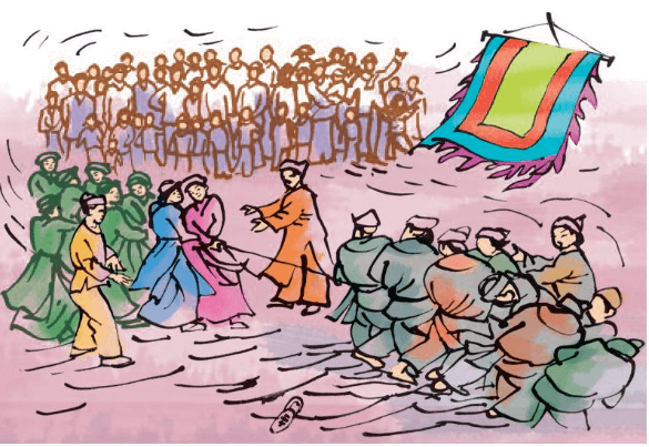 교과서 속 줄다리기 삽화