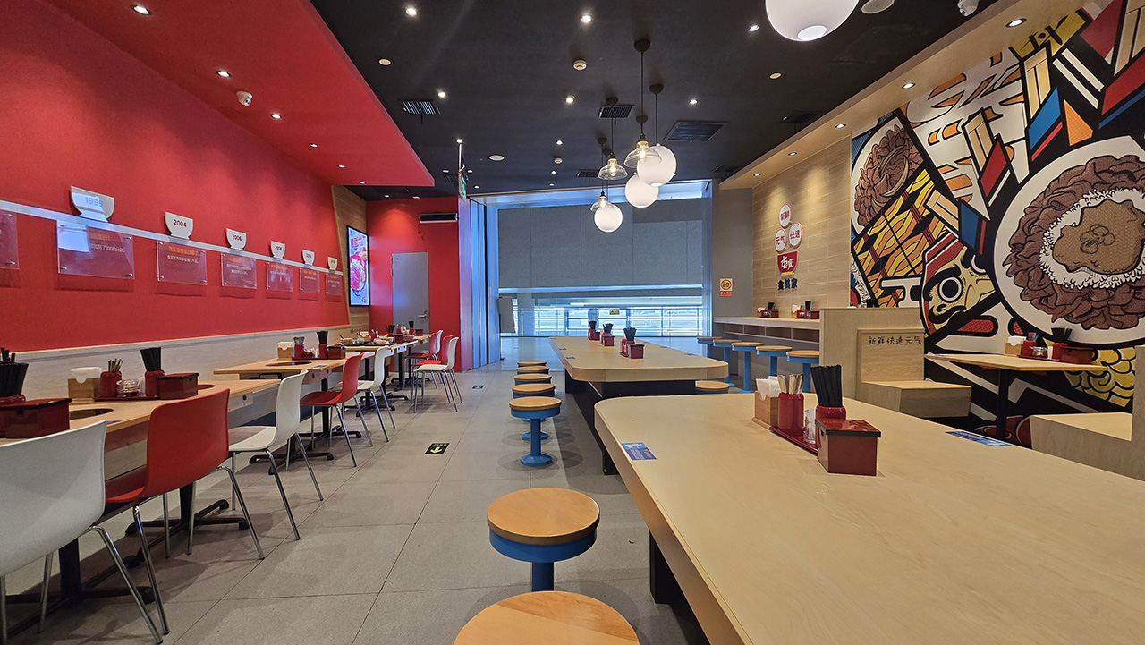 상하이 푸동공항 맛집 스키야 식당 내부