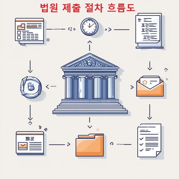 급여 차압 해제 신청서의 법원 제출 절차를 순서대로 설명한 이미지