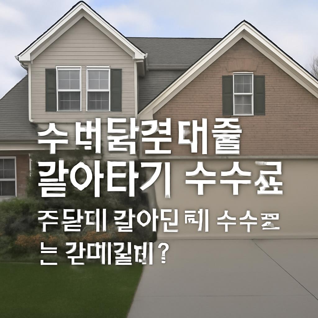 주택담보대출 갈아타기 수수료