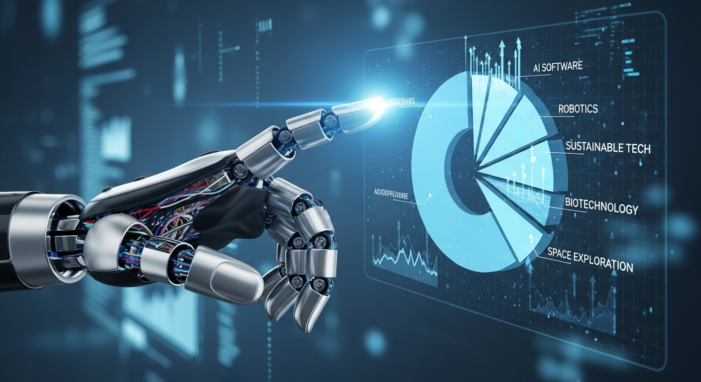 AI가 제시하는 2025년 유망 기술 산업 섹터의 홀로그램 디스플레이