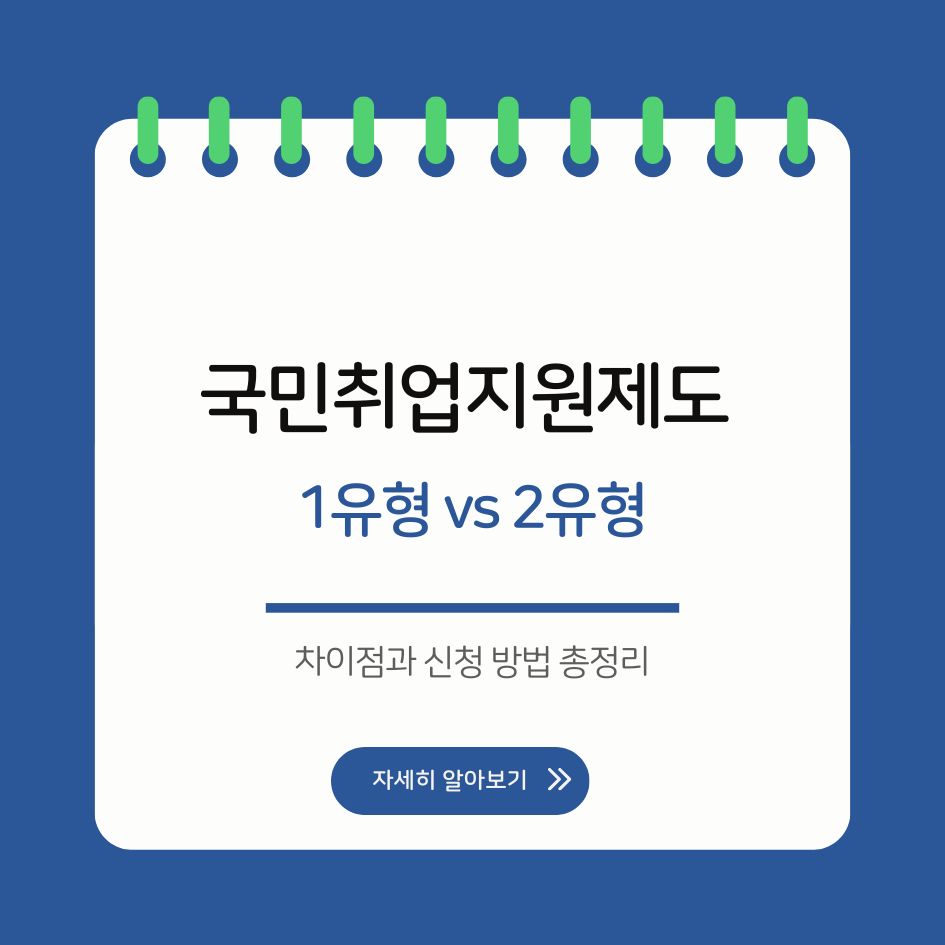 국민취업지원제도 유형별 차이와 신청 요령