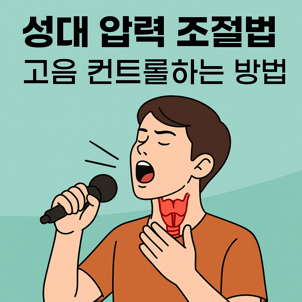 성대 압력 조절법으로 고음 컨트롤하는 방법 사진