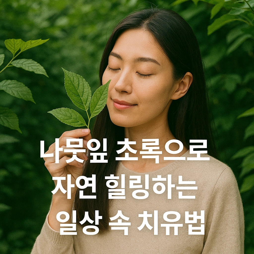 나뭇잎 초록으로 자연 힐링하는 일상 속 치유법