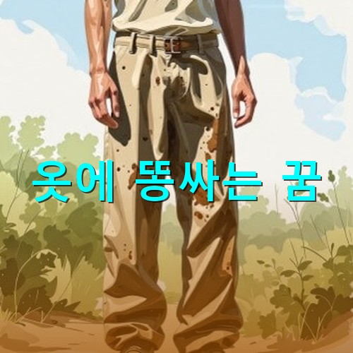 옷에-똥을싸서-가랑이가-얼룩진-모습