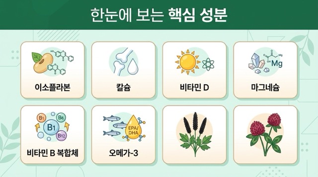 갱년기 영양제 성분 한눈에 보기