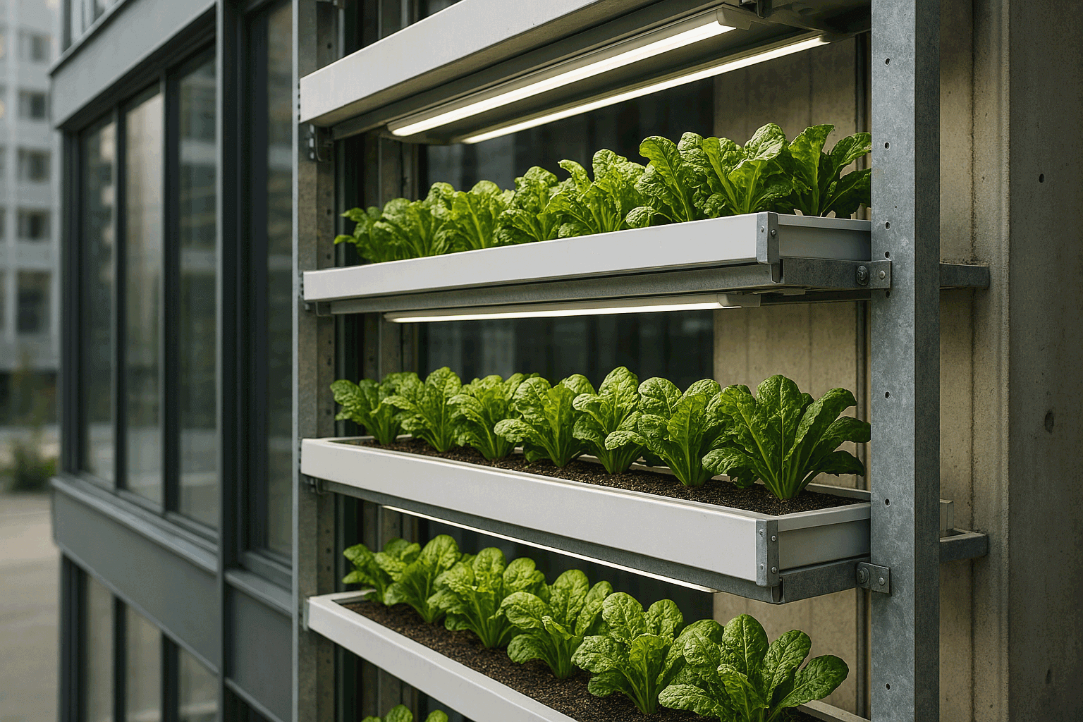 도시 농업용 수직재배 시스템의 구조적 혁신