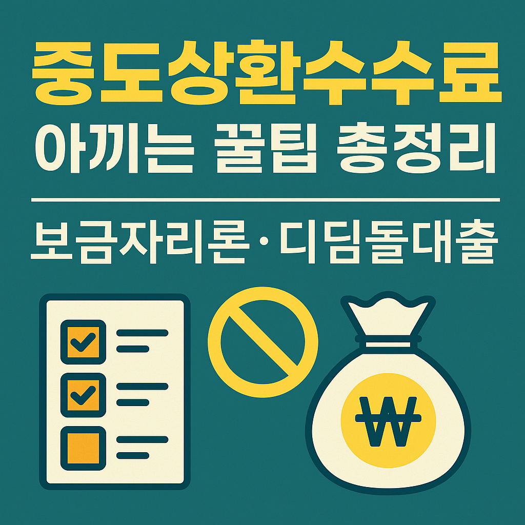보금자리론 디딤돌대출 중도상환수수료 면제