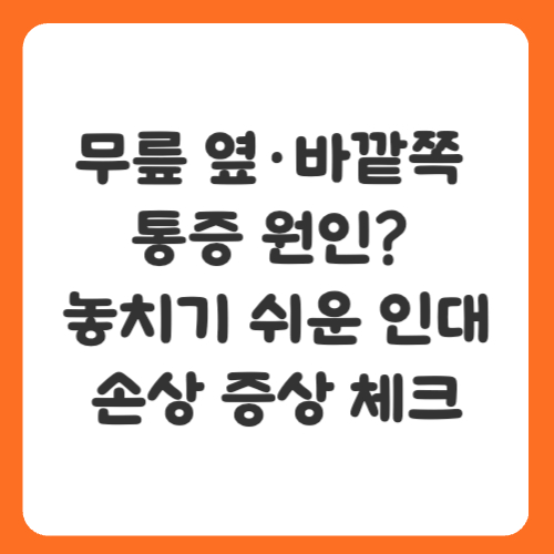 무릎 옆&middot;바깥쪽 통증 원인? 놓치기 쉬운 인대 손상 증상 체크