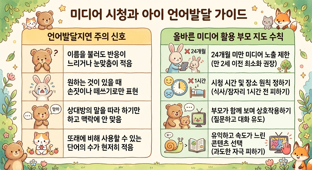 미디어 노출이 영유아 언어 발달에 미치는 영향과 올바른 지도 수칙 총정리