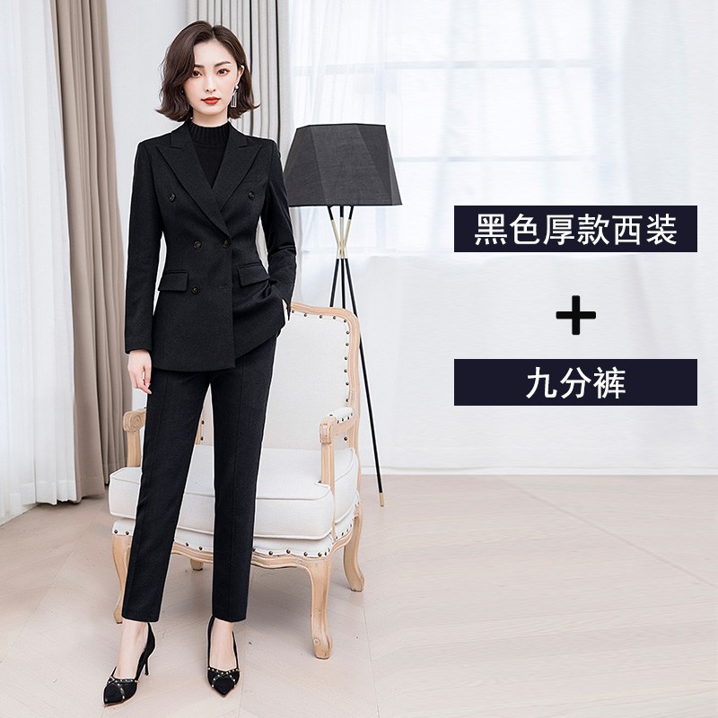 세미 연말 패션 면접 봄 여성정장 오피스 커플 슈트 블랙 바지정장