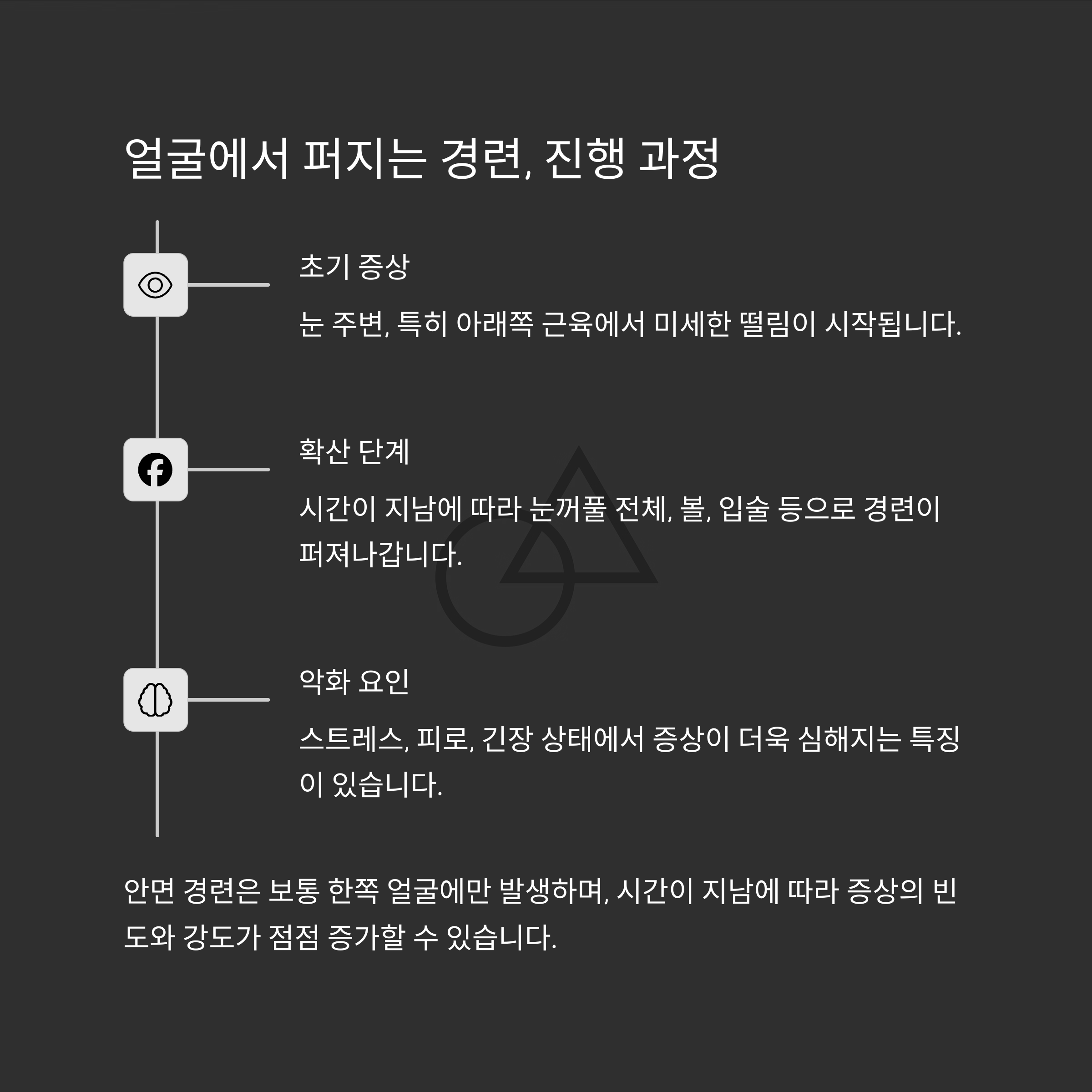 얼굴 근육 경련 시 주의해야 할 점