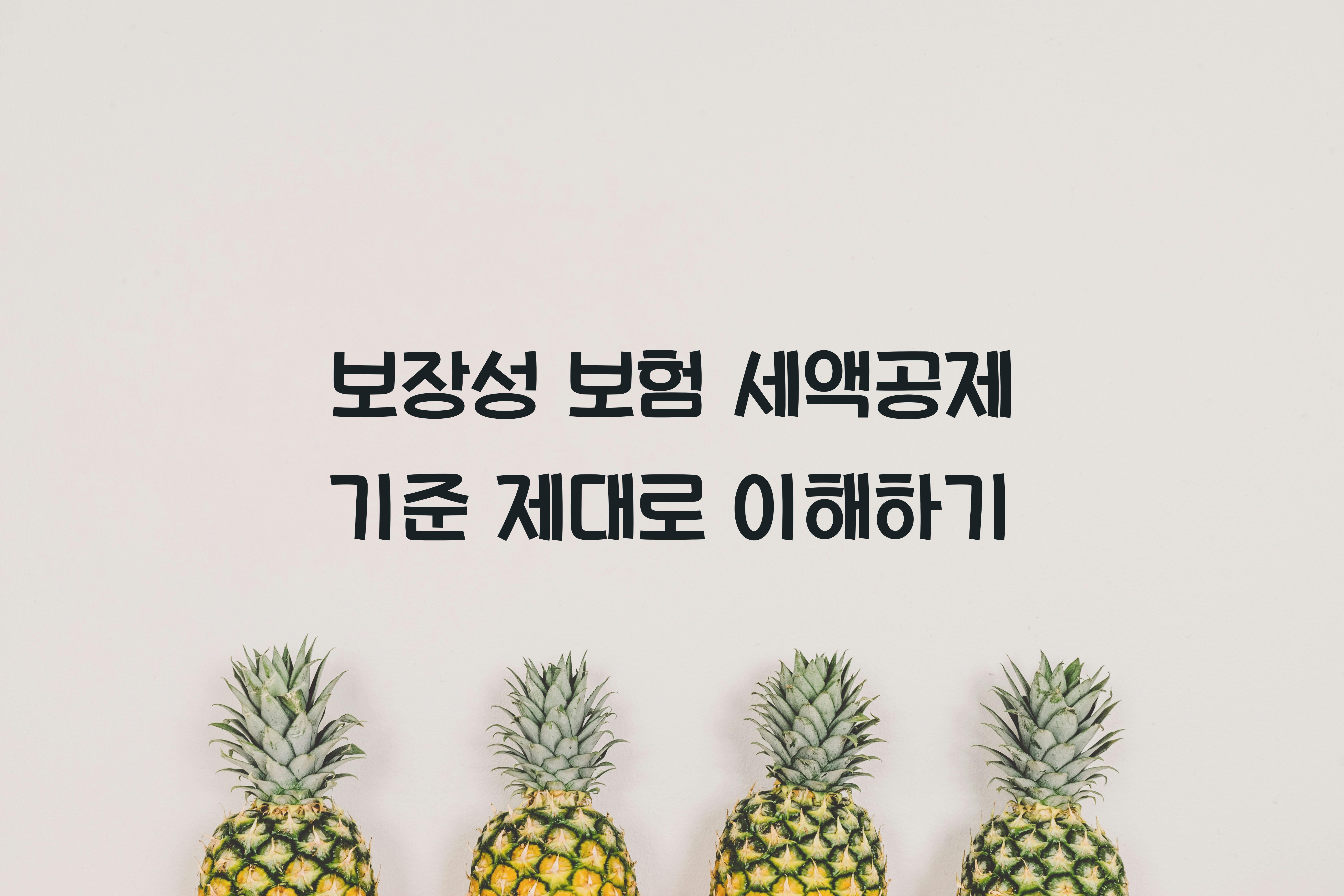 보장성 보험 세액공제 기준