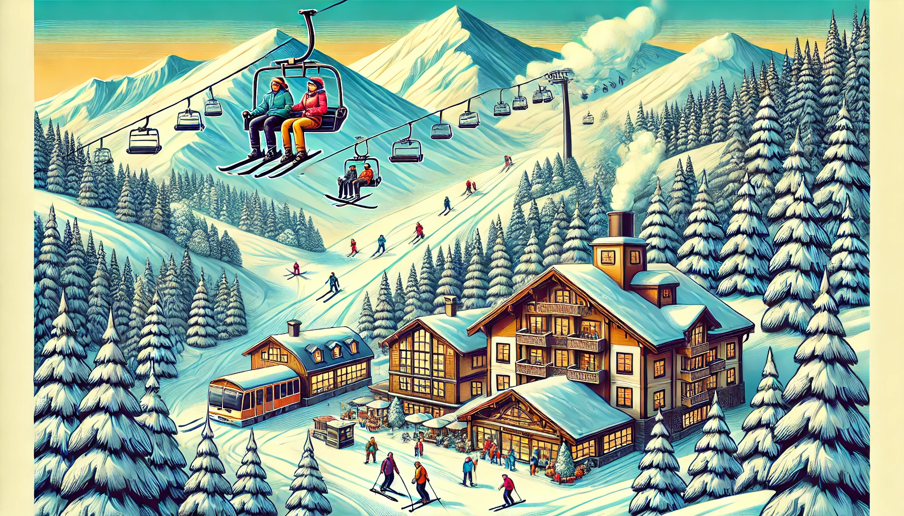 스키장와 관련된 일러스트