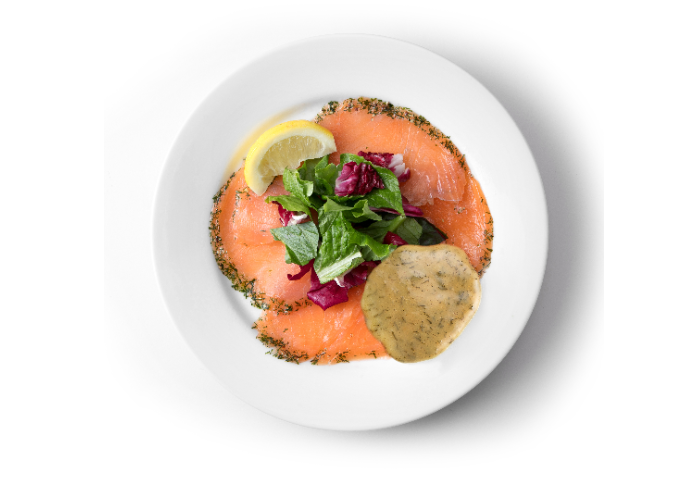 이케아-스웨디시-연어-야채샐러드-레몬-슬라이스-소스