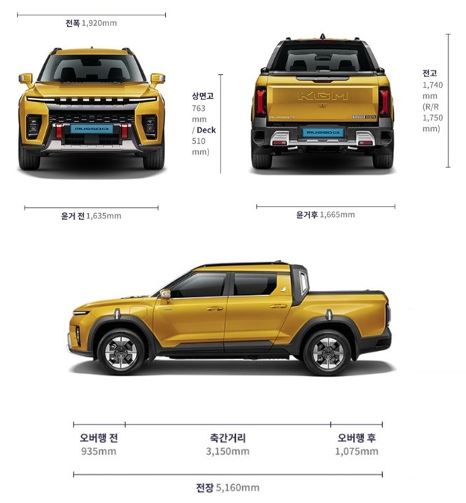 KGM 무쏘 EV 제원