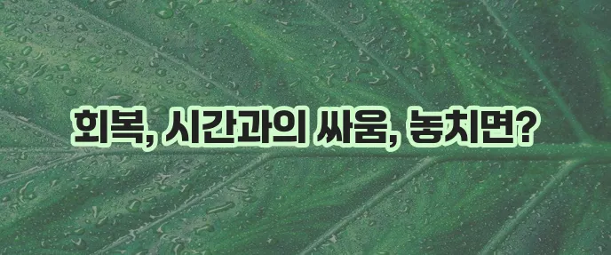 어깨 인대 파열 회복 기간 빠른 회복이 중요합니다