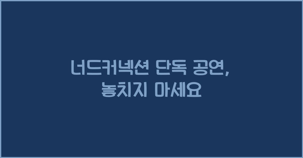 너드커넥션 단독 공연