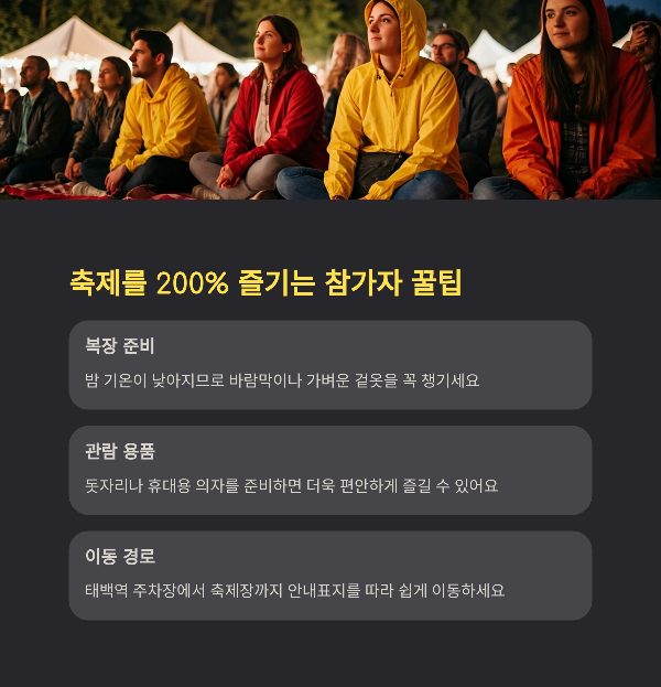 축제를 200% 즐기는 참가자 꿀팁