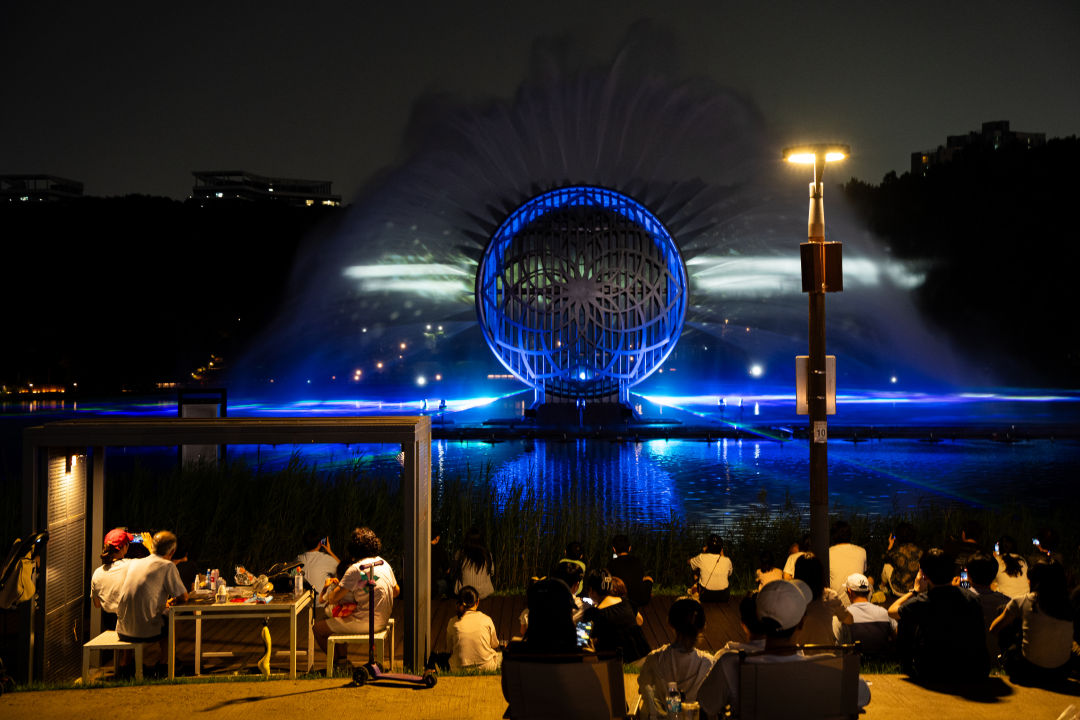 동탄호수공원 루나쇼 모습