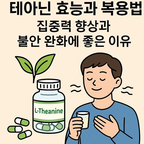 테아닌 효능과 복용법 | 집중력 향상과 불안 완화에 좋은 이유