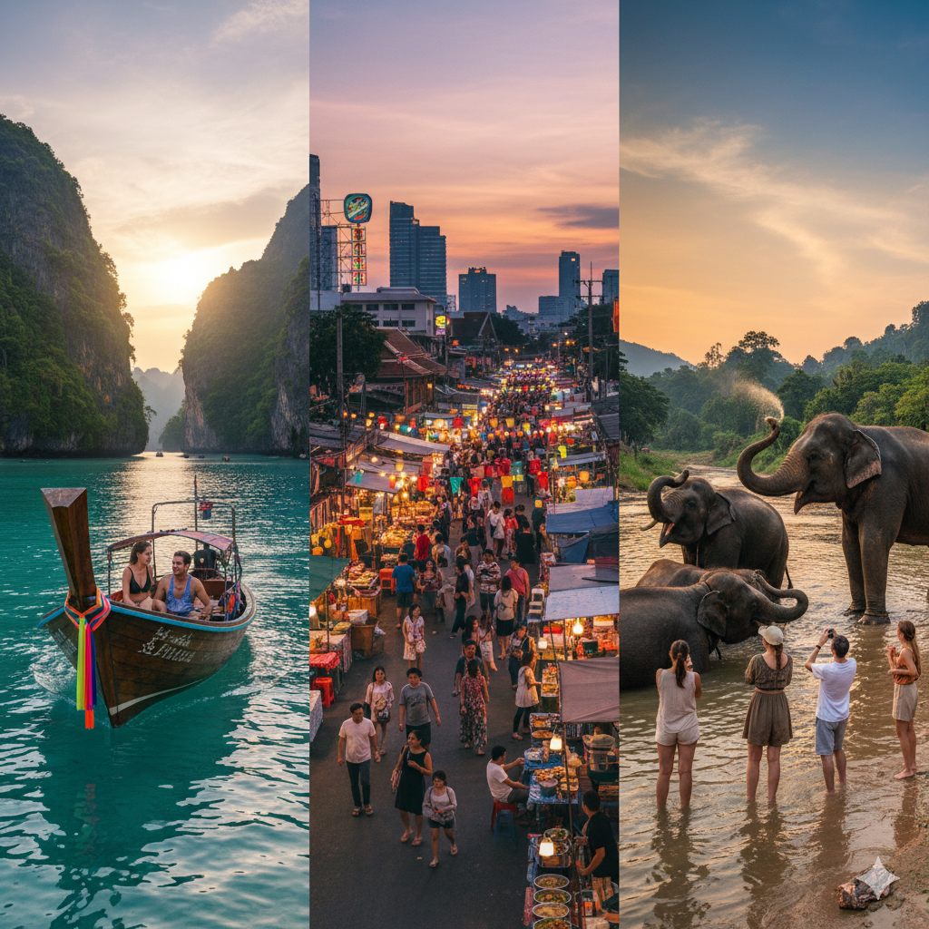 태국의 매력적인 여행 이미지