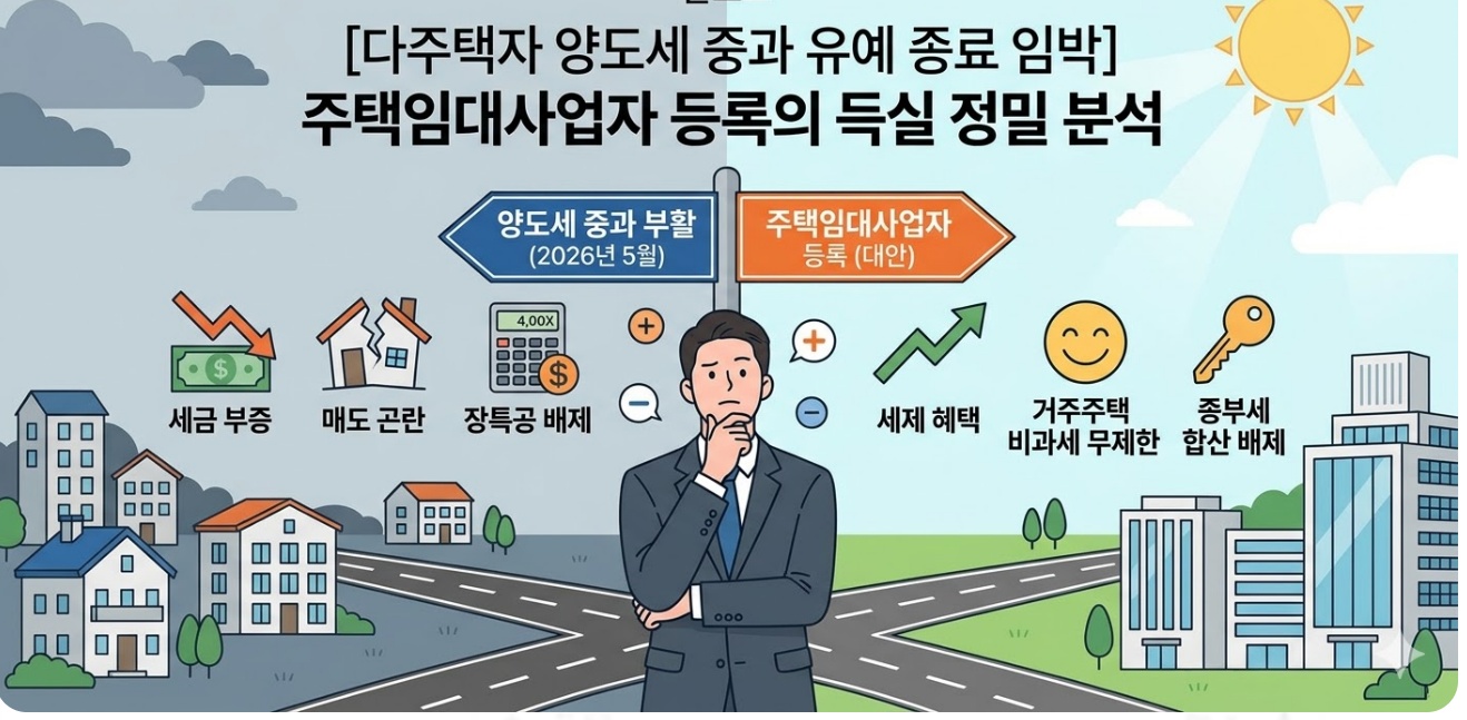 다주택자 양도세 중과 유예 종료 임박, 주택임대사업자 등록의 득실 알아보기