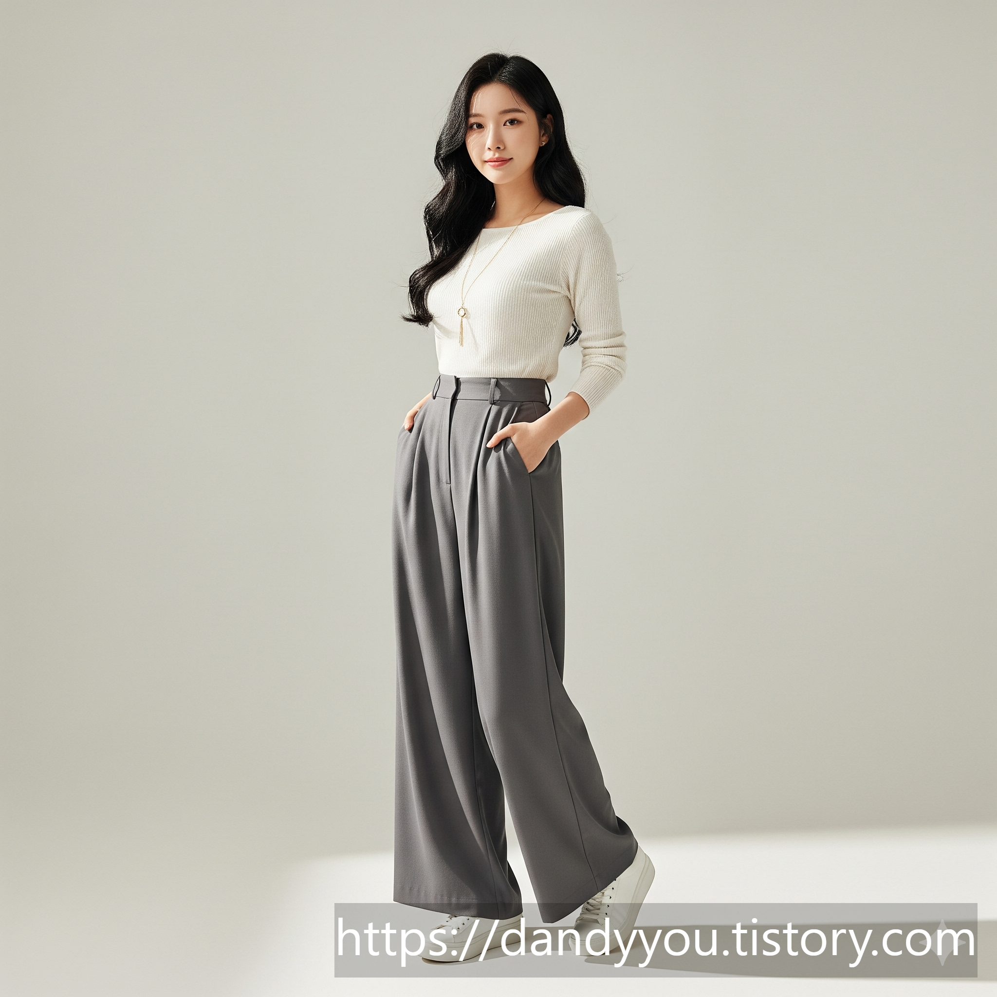 와이드 팬츠 패션 코디